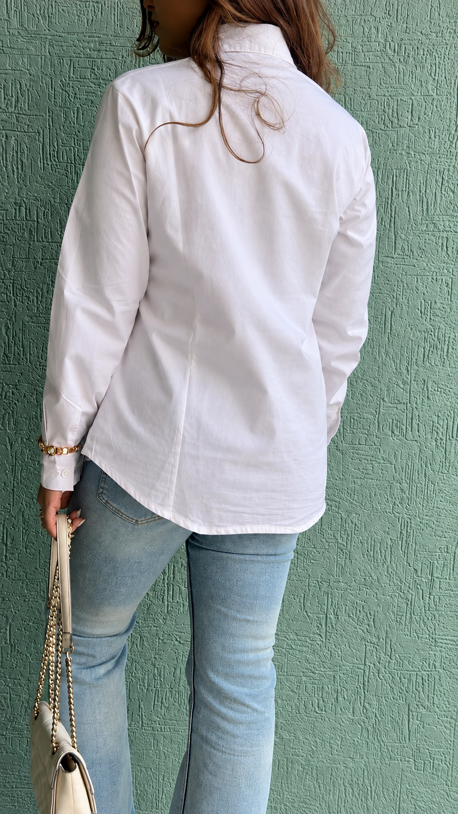 White embellished shirt